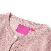 Cardigan da Bambina Lavorato a Maglia Rosa Tenue 128 14522