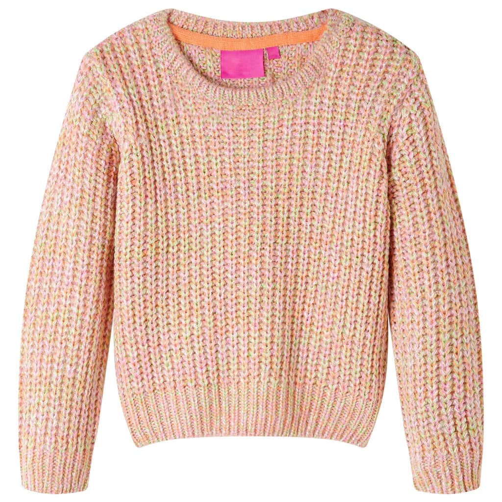 Maglione da Bambina Lavorato a Maglia Rosa Tenue 128cod mxl 84437