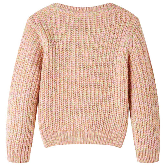 Maglione da Bambina Lavorato a Maglia Rosa Tenue 128 14527