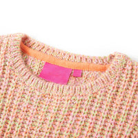 Maglione da Bambina Lavorato a Maglia Rosa Tenue 140 14528