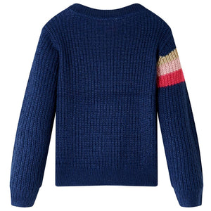 Maglione per Bambini Lavorato a Maglia Blu Marino 104cod mxl 108406