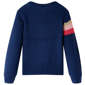 Maglione per Bambini Lavorato a Maglia Blu Marino 140cod mxl 84440