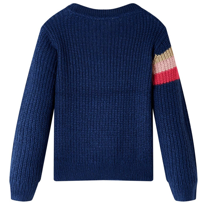 Maglione per Bambini Lavorato a Maglia Blu Marino 140cod mxl 84440