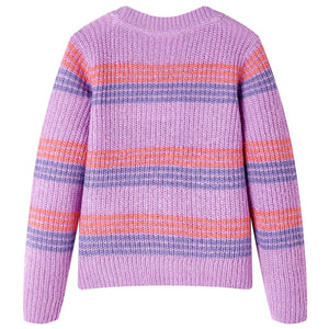 Maglione per Bambini Lavorato a Maglia Lilla e Rosa 104 14535