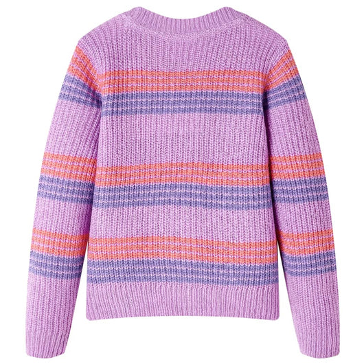 Maglione per Bambini Lavorato a Maglia Lilla e Rosa 104 14535