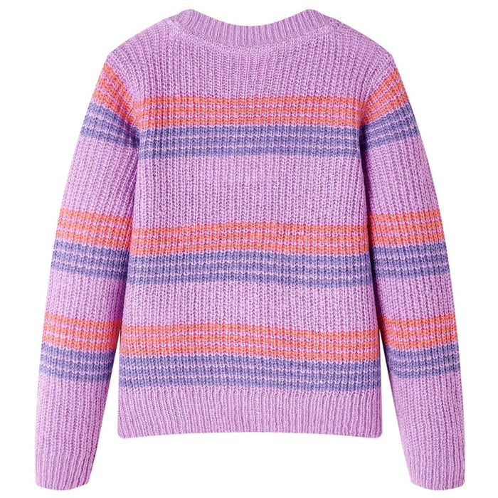 Maglione per Bambini Lavorato a Maglia Lilla e Rosa 104 14535