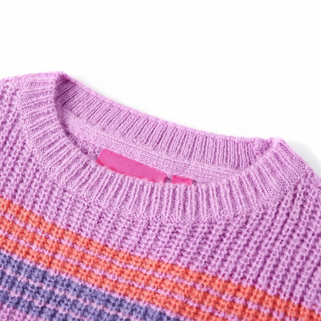 Maglione per Bambini Lavorato a Maglia Lilla e Rosa 104 14535