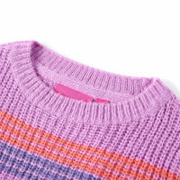 Maglione per Bambini Lavorato a Maglia Lilla e Rosa 104 14535