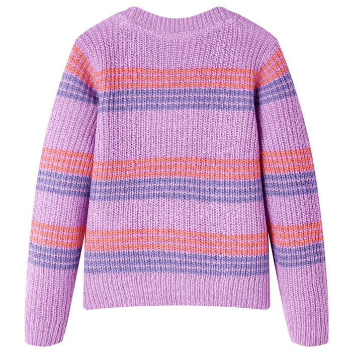 Maglione per Bambini Lavorato a Maglia Lilla e Rosa 128 14537