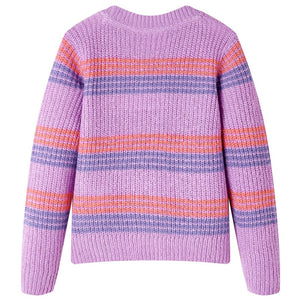Maglione per Bambini Lavorato a Maglia Lilla e Rosa 140 14538