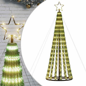 Illuminazione Albero di Natale a Cono 275LED Bianco Caldo 180cm 358064