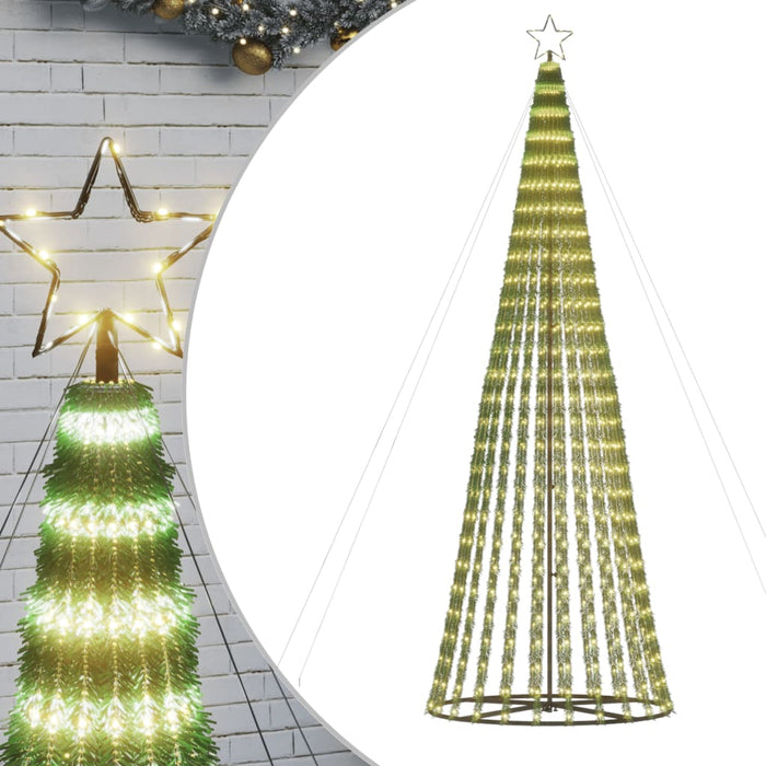 vidaXL Albero di Natale a LED 688 LED Bianco Caldo 300 cm
