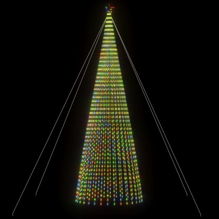 vidaXL Albero di Natale a LED 1544 LED Colorato 500 cm
