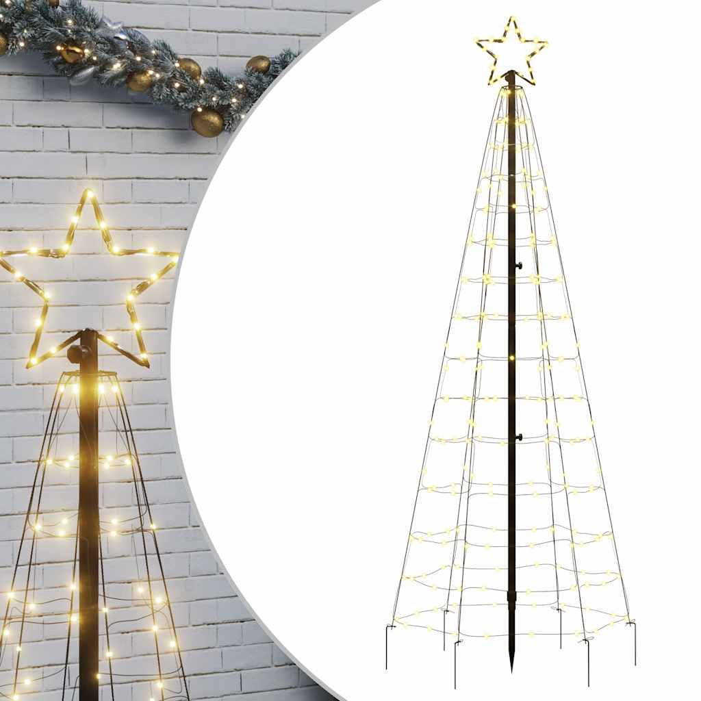 Albero di Natale a LED con Punte 220 LED Bianco Caldo 180 cm 358100