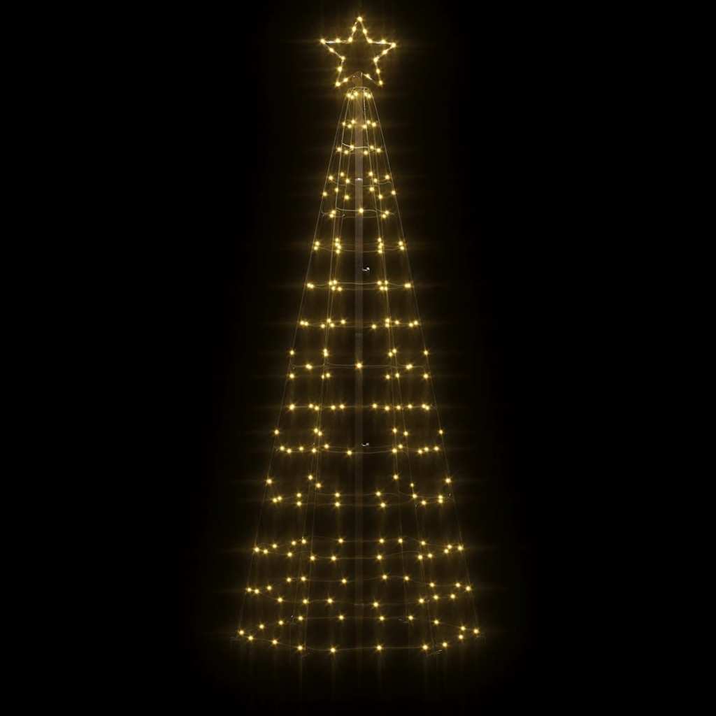 Albero di Natale a LED con Punte 220 LED Bianco Caldo 180 cm 358100
