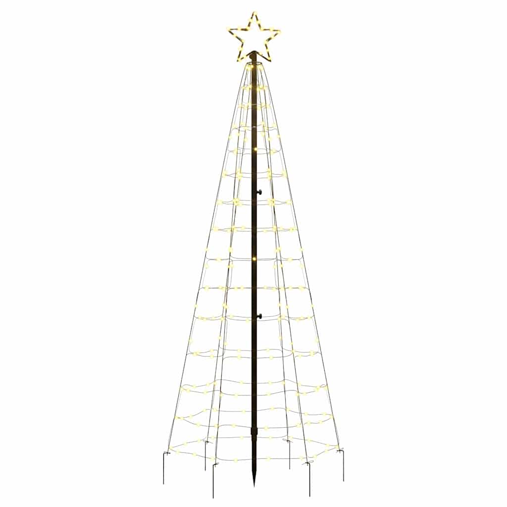 Albero di Natale a LED con Punte 220 LED Bianco Caldo 180 cm 358100