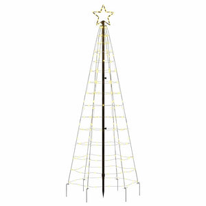 Albero di Natale a LED con Punte 220 LED Bianco Caldo 180 cm 358100