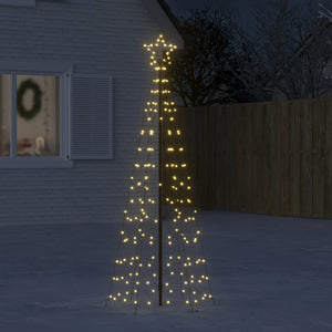 Albero di Natale a LED con Punte 220 LED Bianco Caldo 180 cm 358100