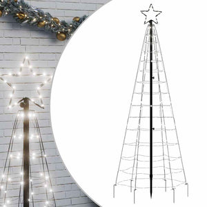Albero di Natale a LED-Luci decorative natalizie con Punte 220 LED Bianco Freddo 180 cm