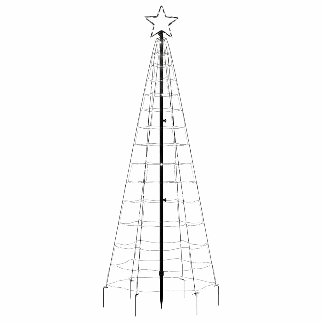 Albero di Natale a LED con Punte 220 LED Bianco Freddo 180 cm 358101