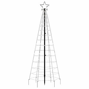 Albero di Natale a LED con Punte 220 LED Bianco Freddo 180 cm 358101