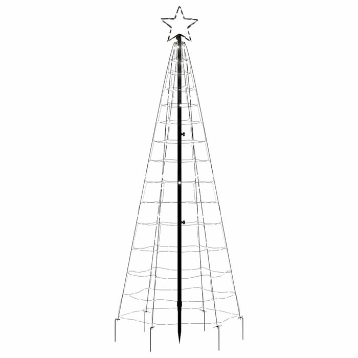 Albero di Natale a LED con Punte 220 LED Bianco Freddo 180 cm 358101