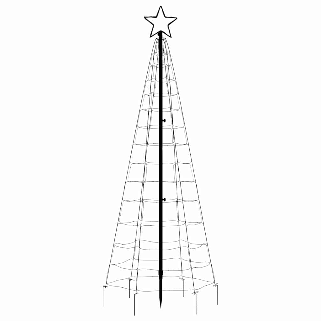 Albero di Natale a LED con Punte 220 LED Bianco Freddo 180 cm 358101