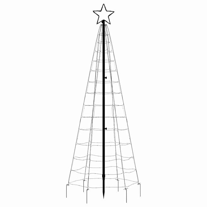Albero di Natale a LED con Punte 220 LED Bianco Freddo 180 cm 358101