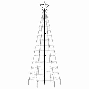 Albero di Natale a LED-Luci decorative natalizie con Punte 220 LED Bianco Freddo 180 cm