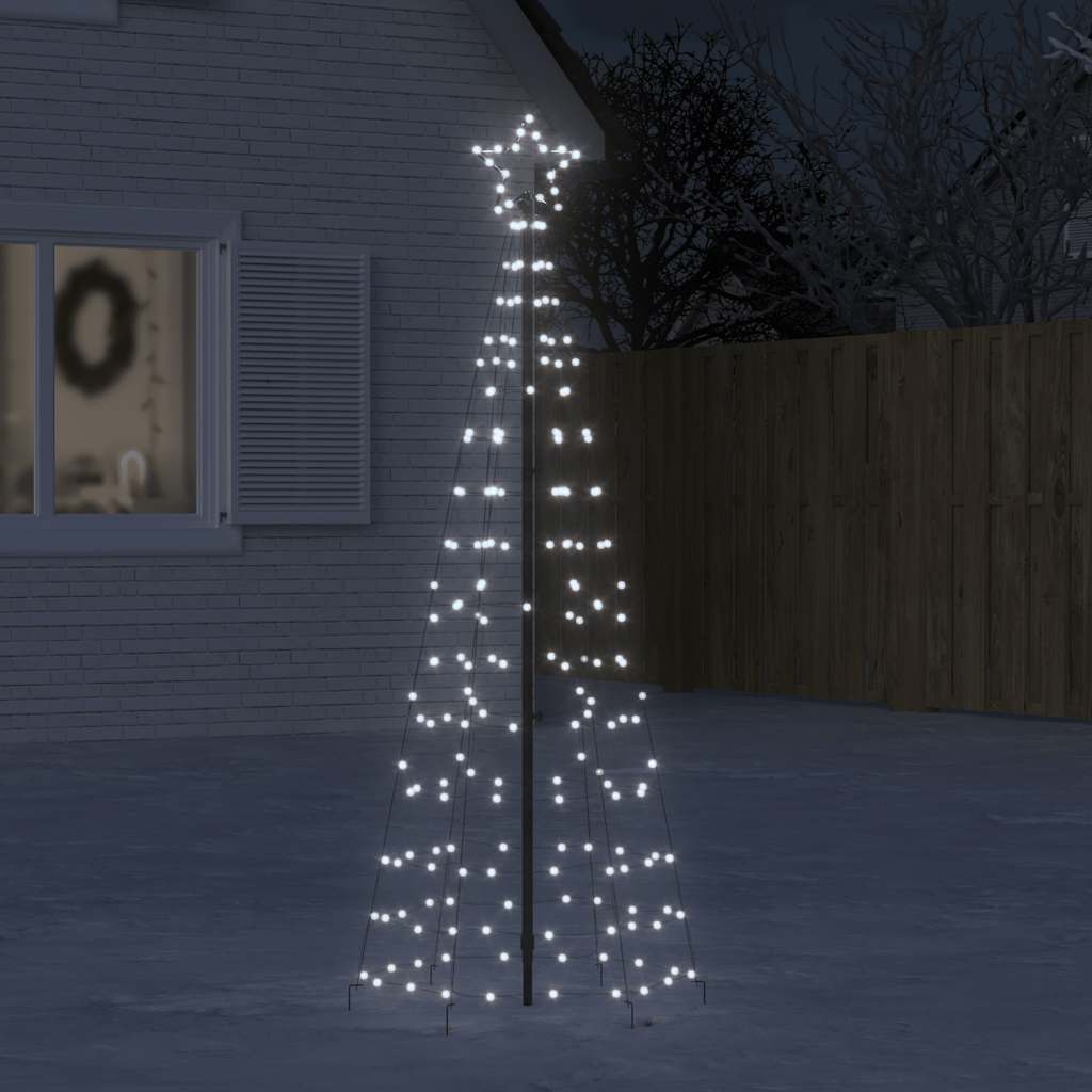 Albero di Natale a LED con Punte 220 LED Bianco Freddo 180 cm 358101