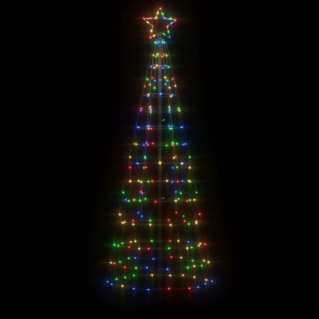Albero di Natale a LED con Punte 220 LED Colorato 180 cm 358102
