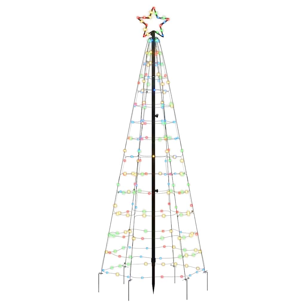 Albero di Natale a LED con Punte 220 LED Colorato 180 cm 358102