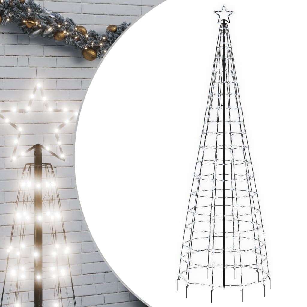 Albero di Natale a LED con Punte 570 LED Bianco Freddo 300 cm 358105