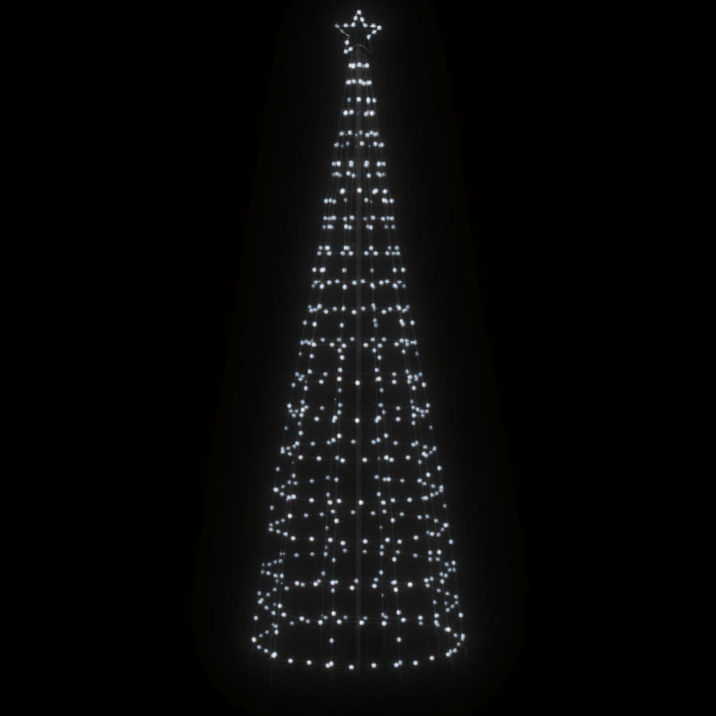 vidaXL Albero di Natale a LED con Punte 570 LED Bianco Freddo 300 cm