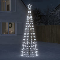 vidaXL Albero di Natale a LED con Punte 570 LED Bianco Freddo 300 cm