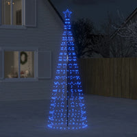 vidaXL Albero di Natale a LED con Punte 570 LED Blu 300 cm