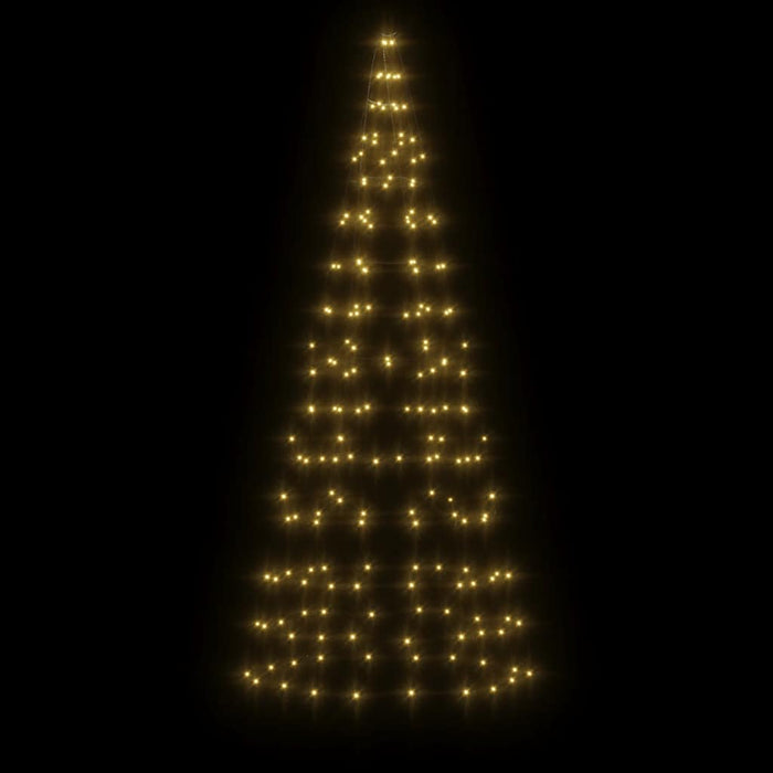 Albero di Natale a LED su Pennone 200 LED Bianco Caldo 180 cm 358108