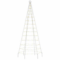 Albero di Natale a LED su Pennone 200 LED Bianco Caldo 180 cm 358108