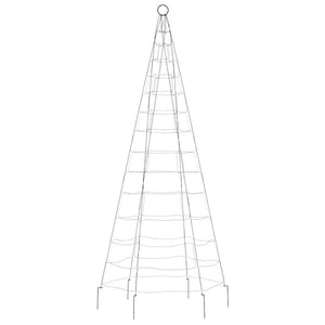 Albero di Natale a LED su Pennone 200 LED Bianco Caldo 180 cm 358108