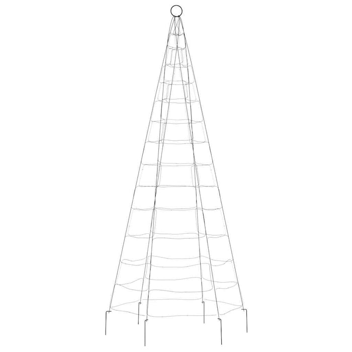 Albero di Natale a LED su Pennone 200 LED Bianco Caldo 180 cm 358108