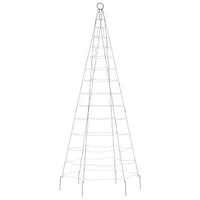 Albero di Natale a LED su Pennone 200 LED Bianco Freddo 180 cm 358109