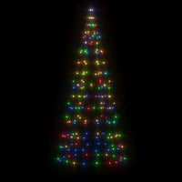 Albero di Natale a LED su Pennone 200 LED Colorato 180 cm 358110