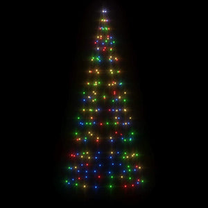 Albero di Natale a LED su Pennone 200 LED Colorato 180 cm 358110
