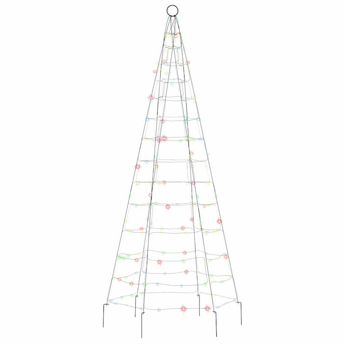 Albero di Natale a LED su Pennone 200 LED Colorato 180 cm 358110