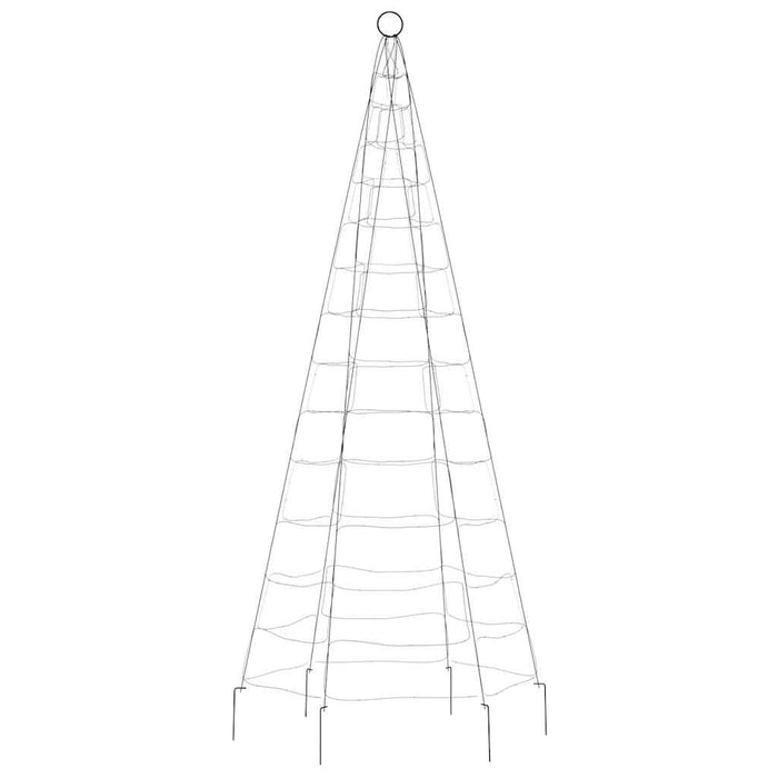 Albero di Natale a LED su Pennone 200 LED Colorato 180 cm 358110