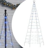 Albero di Natale a LED su Pennone 200 LED Blu 180 cm 358111