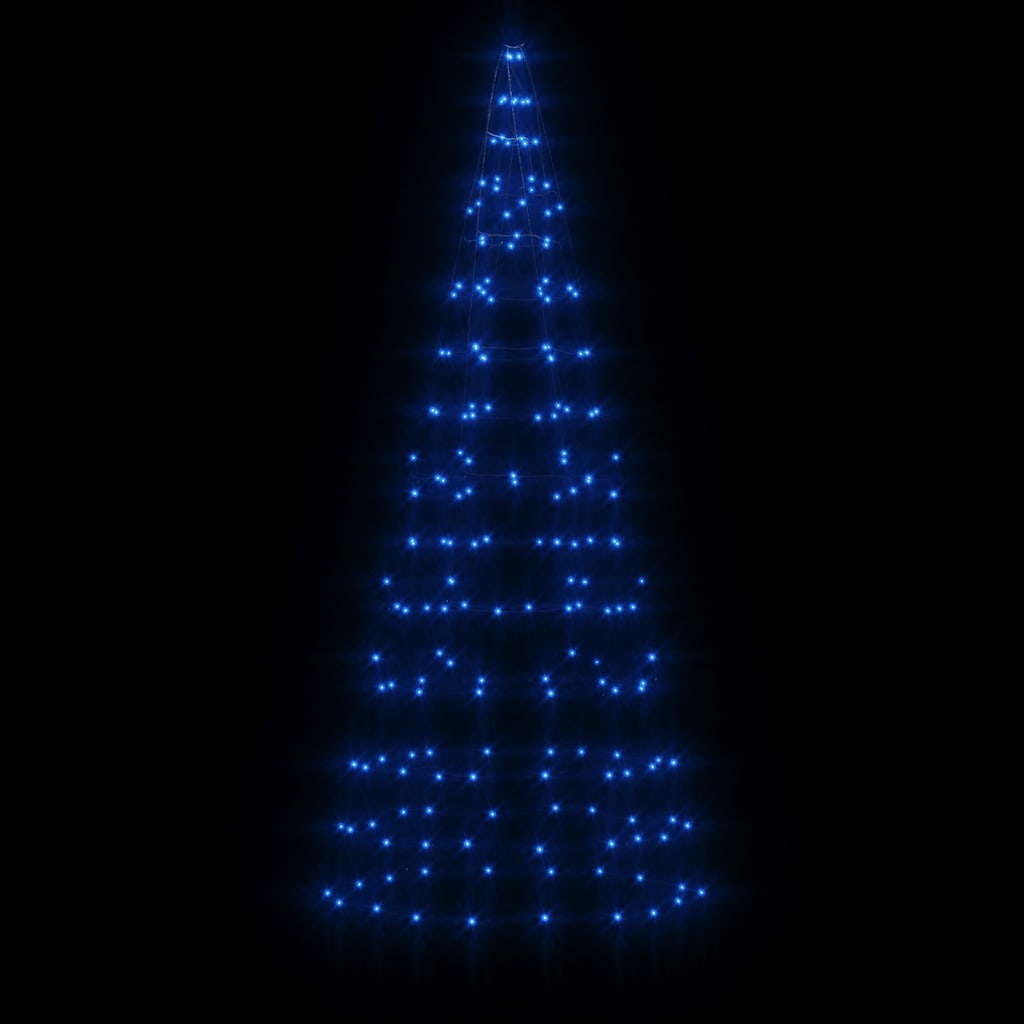 Albero di Natale a LED su Pennone 200 LED Blu 180 cm 358111