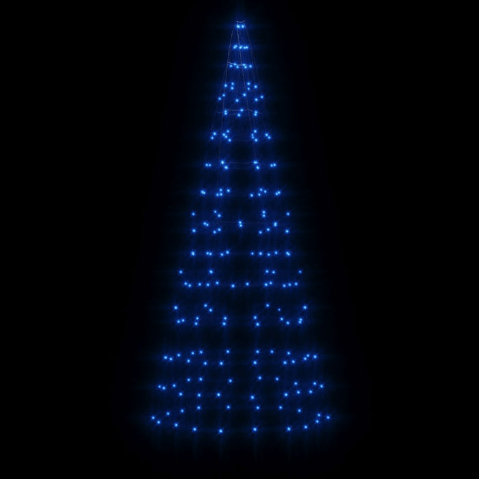 Albero di Natale a LED su Pennone 200 LED Blu 180 cm 358111