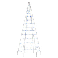 Albero di Natale a LED su Pennone 200 LED Blu 180 cm 358111