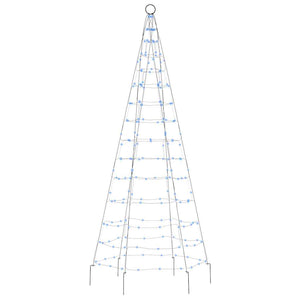 Albero di Natale a LED su Pennone 200 LED Blu 180 cm